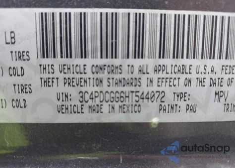 2017 Dodge Journey Crossroad Plus z USA, uszkodzony, nr VIN 3C4PDCGG6HT544072